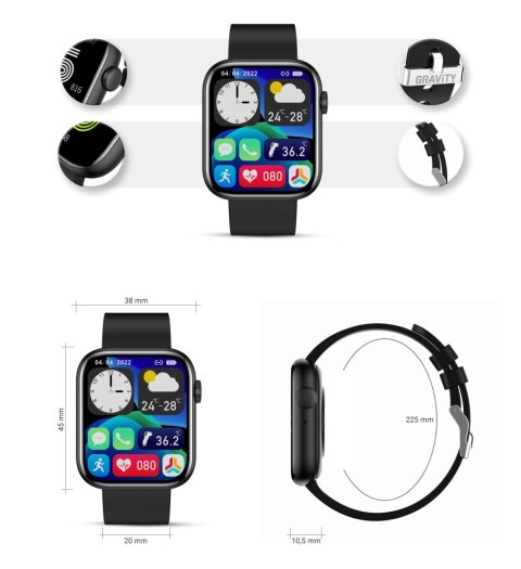 Gravity Smartwatch Damski Gravity GT3-3 Gravity Smartwatch Damski Gravity GT3-3