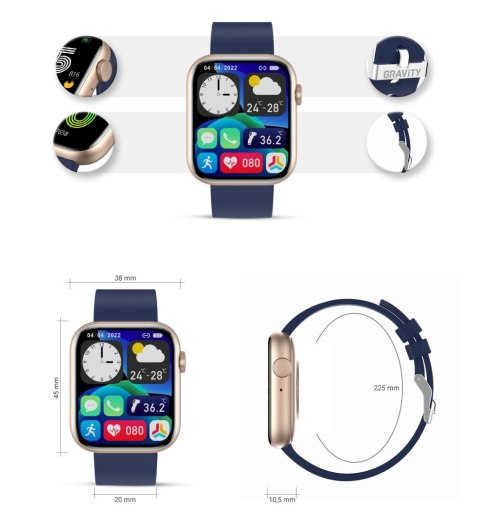 Gravity Smartwatch Damski Gravity GT3-4 Gravity Smartwatch Damski Gravity GT3-4