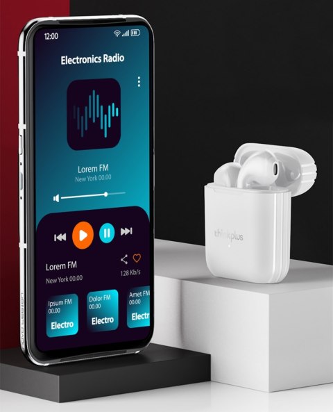 Lenovo Słuchawki bezprzewodowe douszne Lenovo Thinkplus LivePods LP2 Białe Lenovo Słuchawki bezprzewodowe douszne Lenovo Thinkplus LivePods LP2 Białe