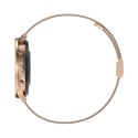VELTORI Smartwatch Damski Veltori VT310-1 Złota Bransoleta + Różowy Pasek Silikonowy