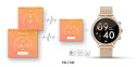 VELTORI Smartwatch Damski Veltori VT310-1 Złota Bransoleta + Różowy Pasek Silikonowy