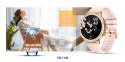 VELTORI Smartwatch Damski Veltori VT310-1 Złota Bransoleta + Różowy Pasek Silikonowy