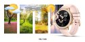 VELTORI Smartwatch Damski Veltori VT310-1 Złota Bransoleta + Różowy Pasek Silikonowy