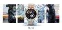 VELTORI Smartwatch Damski Veltori VT310-1 Złota Bransoleta + Różowy Pasek Silikonowy