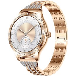 VELTORI Smartwatch Damski Veltori VT350-1 Bransoleta Różowe Złoto