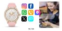 VELTORI Smartwatch Damski Veltori VT360-1 Różowy Pasek Silikonowy