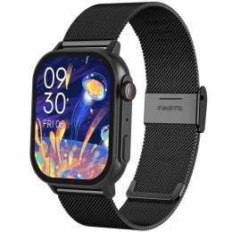 Gravity Smartwatch Gravity GT15-1 Czarny Pasek Silikonowy + Czarna Bransoleta