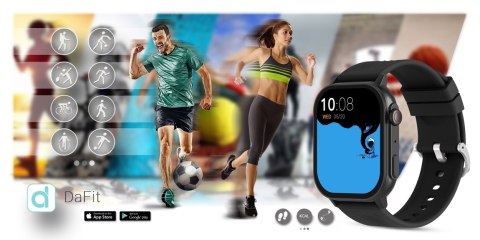 Gravity Smartwatch Gravity GT15-1 Czarny Pasek Silikonowy + Czarna Bransoleta Gravity Smartwatch Gravity GT15-1 Czarny Pasek Silikonowy + Czarna Bransoleta