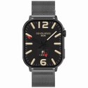 Gravity Smartwatch Gravity GT15-5 Czarny Pasek Silikonowy + Tytanowa Bransoleta