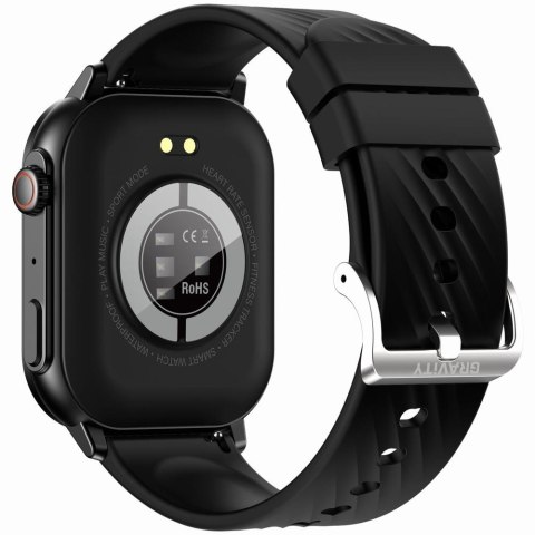 Gravity Smartwatch Gravity GT15-5 Czarny Pasek Silikonowy + Tytanowa Bransoleta Gravity Smartwatch Gravity GT15-5 Czarny Pasek Silikonowy + Tytanowa Bransoleta