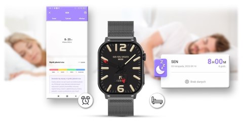 Gravity Smartwatch Gravity GT15-5 Czarny Pasek Silikonowy + Tytanowa Bransoleta Gravity Smartwatch Gravity GT15-5 Czarny Pasek Silikonowy + Tytanowa Bransoleta