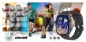Gravity Smartwatch Gravity GT15-5 Czarny Pasek Silikonowy + Tytanowa Bransoleta