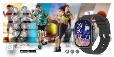 Gravity Smartwatch Gravity GT15-5 Czarny Pasek Silikonowy + Tytanowa Bransoleta Gravity Smartwatch Gravity GT15-5 Czarny Pasek Silikonowy + Tytanowa Bransoleta