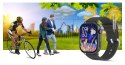 Gravity Smartwatch Gravity GT15-5 Czarny Pasek Silikonowy + Tytanowa Bransoleta