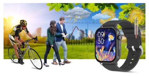 Gravity Smartwatch Gravity GT15-5 Czarny Pasek Silikonowy + Tytanowa Bransoleta Gravity Smartwatch Gravity GT15-5 Czarny Pasek Silikonowy + Tytanowa Bransoleta