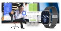 Gravity Smartwatch Gravity GT15-5 Czarny Pasek Silikonowy + Tytanowa Bransoleta