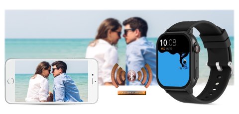Gravity Smartwatch Gravity GT15-5 Czarny Pasek Silikonowy + Tytanowa Bransoleta Gravity Smartwatch Gravity GT15-5 Czarny Pasek Silikonowy + Tytanowa Bransoleta