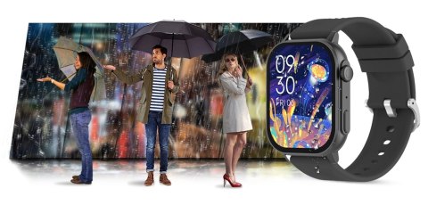 Gravity Smartwatch Gravity GT15-5 Czarny Pasek Silikonowy + Tytanowa Bransoleta Gravity Smartwatch Gravity GT15-5 Czarny Pasek Silikonowy + Tytanowa Bransoleta