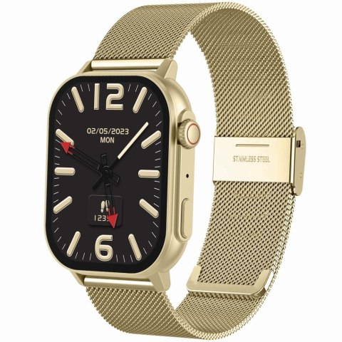 Gravity Smartwatch Gravity GT15-7 Różowy Pasek Silikonowy + Złota Bransoleta Gravity Smartwatch Gravity GT15-7 Różowy Pasek Silikonowy + Złota Bransoleta