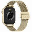 Gravity Smartwatch Gravity GT15-7 Różowy Pasek Silikonowy + Złota Bransoleta