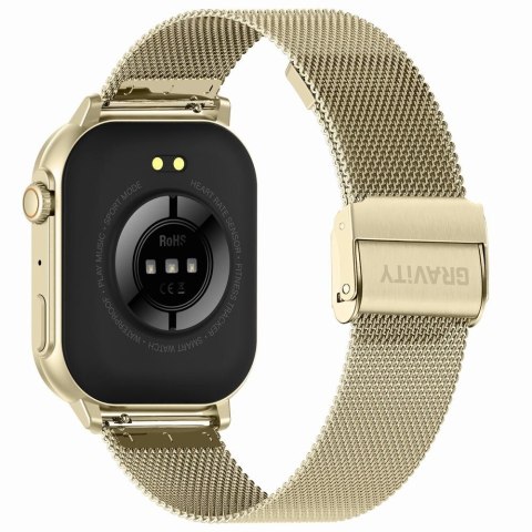Gravity Smartwatch Gravity GT15-7 Różowy Pasek Silikonowy + Złota Bransoleta Gravity Smartwatch Gravity GT15-7 Różowy Pasek Silikonowy + Złota Bransoleta