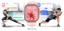Gravity Smartwatch Gravity GT15-7 Różowy Pasek Silikonowy + Złota Bransoleta