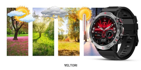 VELTORI Smartwatch Veltori VT110-1 Czarny Pasek Silikonowy VELTORI Smartwatch Veltori VT110-1 Czarny Pasek Silikonowy