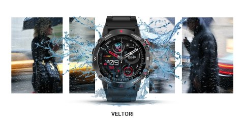 VELTORI Smartwatch Veltori VT110-1 Czarny Pasek Silikonowy VELTORI Smartwatch Veltori VT110-1 Czarny Pasek Silikonowy
