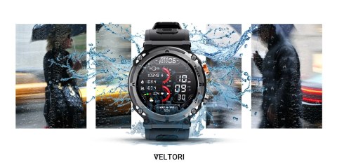 VELTORI Smartwatch Veltori VT130-1 Czarny Pasek Silikonowy VELTORI Smartwatch Veltori VT130-1 Czarny Pasek Silikonowy