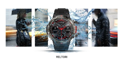 VELTORI Smartwatch Veltori VT140-1 Czarny Pasek Silikonowy VELTORI Smartwatch Veltori VT140-1 Czarny Pasek Silikonowy