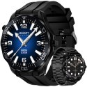 VELTORI Smartwatch Veltori VT150-1 Czarny Pasek Silikonowy + Czarna Bransoleta