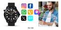 VELTORI Smartwatch Veltori VT150-1 Czarny Pasek Silikonowy + Czarna Bransoleta