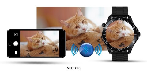 VELTORI Smartwatch Veltori VT150-1 Czarny Pasek Silikonowy + Czarna Bransoleta VELTORI Smartwatch Veltori VT150-1 Czarny Pasek Silikonowy + Czarna Bransoleta