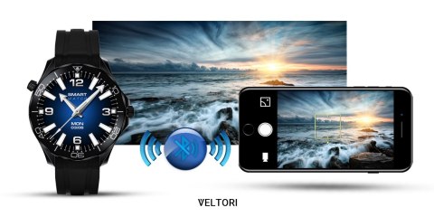 VELTORI Smartwatch Veltori VT150-1 Czarny Pasek Silikonowy + Czarna Bransoleta VELTORI Smartwatch Veltori VT150-1 Czarny Pasek Silikonowy + Czarna Bransoleta