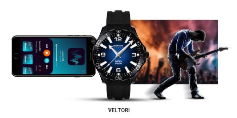 VELTORI Smartwatch Veltori VT150-1 Czarny Pasek Silikonowy + Czarna Bransoleta VELTORI Smartwatch Veltori VT150-1 Czarny Pasek Silikonowy + Czarna Bransoleta
