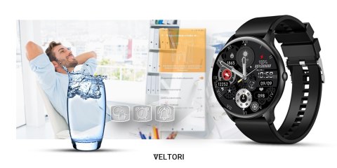 VELTORI Smartwatch Veltori VT160-1 Czarny Pasek Silikonowy VELTORI Smartwatch Veltori VT160-1 Czarny Pasek Silikonowy