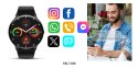 VELTORI Smartwatch Veltori VT160-1 Czarny Pasek Silikonowy