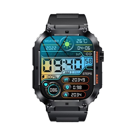 VELTORI Smartwatch Veltori VT200-1 Czarny Pasek Silikonowy VELTORI Smartwatch Veltori VT200-1 Czarny Pasek Silikonowy