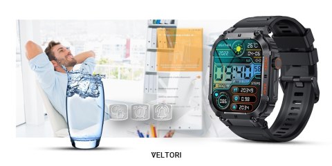 VELTORI Smartwatch Veltori VT200-1 Czarny Pasek Silikonowy VELTORI Smartwatch Veltori VT200-1 Czarny Pasek Silikonowy