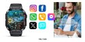 VELTORI Smartwatch Veltori VT200-1 Czarny Pasek Silikonowy