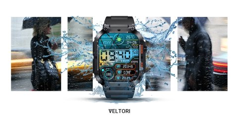 VELTORI Smartwatch Veltori VT200-1 Czarny Pasek Silikonowy VELTORI Smartwatch Veltori VT200-1 Czarny Pasek Silikonowy