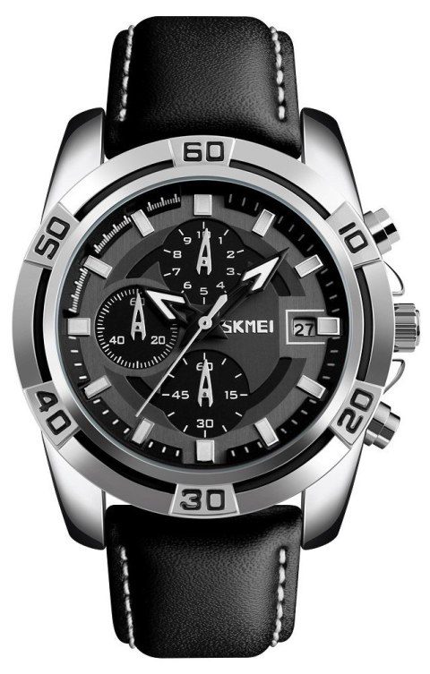 Skmei Zegarek Męski Skmei 9156SIBK + BOX Skmei Zegarek Męski Skmei 9156SIBK + BOX