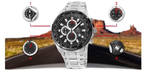 CASIO Zegarek Męski CASIO EDIFICE EF-539D-1AV CASIO Zegarek Męski CASIO EDIFICE EF-539D-1AV