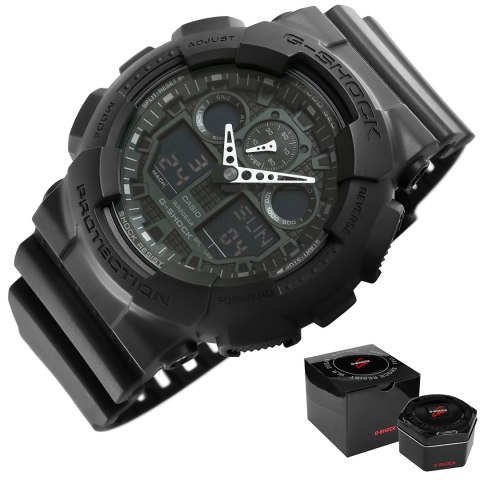 CASIO Zegarek Męski CASIO G-SHOCK GA-100-1A1ER + BOX CASIO Zegarek Męski CASIO G-SHOCK GA-100-1A1ER + BOX