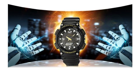 CASIO Zegarek Męski CASIO SOLAR AQ-S810W-1BVDF CASIO Zegarek Męski CASIO SOLAR AQ-S810W-1BVDF