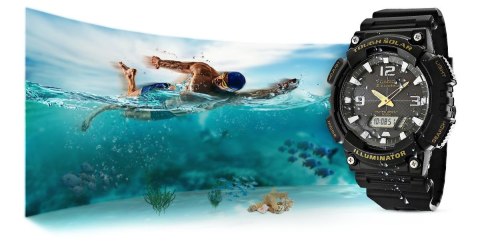 CASIO Zegarek Męski CASIO SOLAR AQ-S810W-1BVDF CASIO Zegarek Męski CASIO SOLAR AQ-S810W-1BVDF