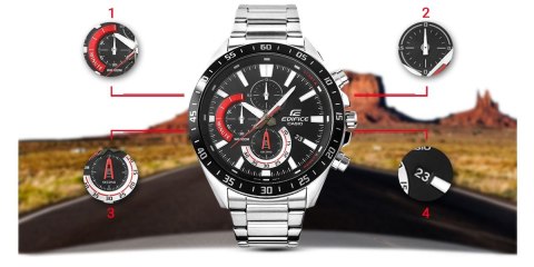 CASIO Zegarek Męski CASIO EDIFICE EFV-620D-1A4VUDF 10 BAR CASIO Zegarek Męski CASIO EDIFICE EFV-620D-1A4VUDF 10 BAR