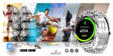 Giewont Smartwatch Giewont Vertex SmartCall GW450-6 Silver/Brown Leather Giewont Smartwatch Giewont Vertex SmartCall GW450-6 Silver/Brown Leather