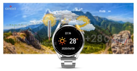 Giewont Smartwatch Giewont Vertex SmartCall GW450-6 Silver/Brown Leather Giewont Smartwatch Giewont Vertex SmartCall GW450-6 Silver/Brown Leather
