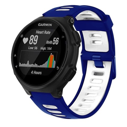 VIVAB2B Pasek silikonowy do Garmin G02 - granatowo-biały VIVAB2B Pasek silikonowy do Garmin G02 - granatowo-biały